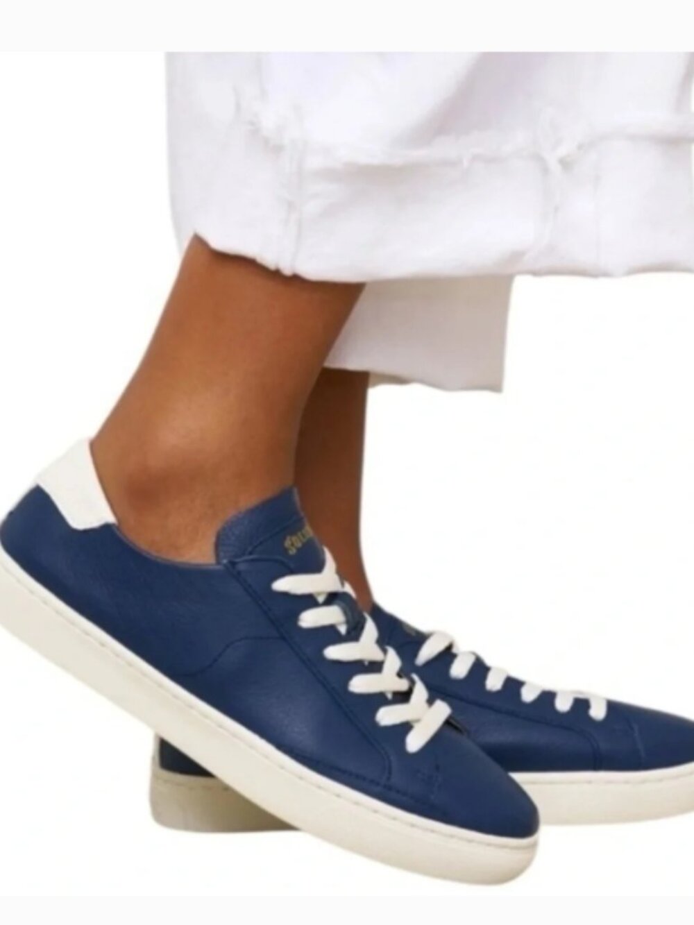 NWT SOLUDOS Women's Leather Ibiza Blue Sneakers